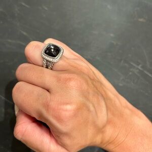 Elegant Black and Silver Ring